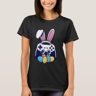 イースター ゲーマー バニー コントローラー 卵 Tシャツ