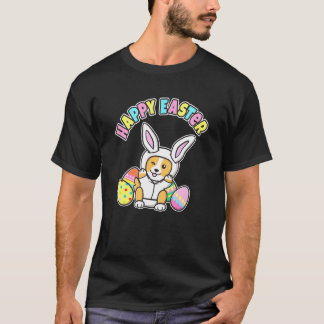 イースター コーギー うさぎの耳 イースター Tシャツ