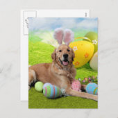 イースター – ゴールデンレトリバー – フランク シーズンポストカード (正面/裏面)