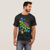 イースター サウルス レックス ウサギ 恐竜の卵狩り メンズ Tシャツ (正面フル)