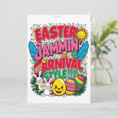 イースター・ジャミン' カーナバル・スタイル・カード 招待状 (スタンド正面)