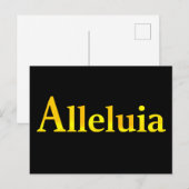 イースター・ジョイとブラックの金ゴールドメッセージ ポストカード (正面/裏面)