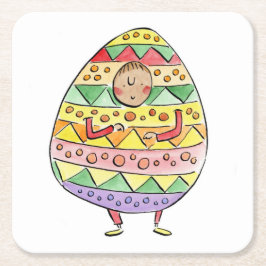 イースター スクエアペーパーコースター