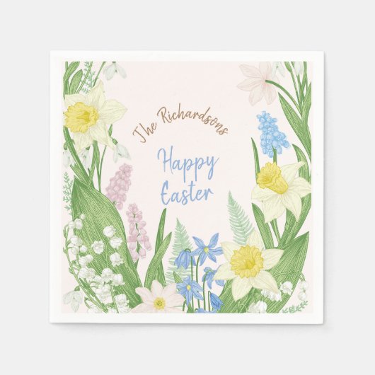 イースター スタンダードカクテルナプキン (正面)