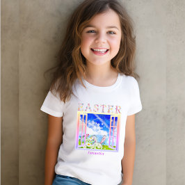 イースター スプリング メドウ ウィンドウ パーソナライズ Tシャツ