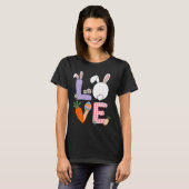 イースター スプリング ラブ バニーイヤー Tシャツ (正面フル)