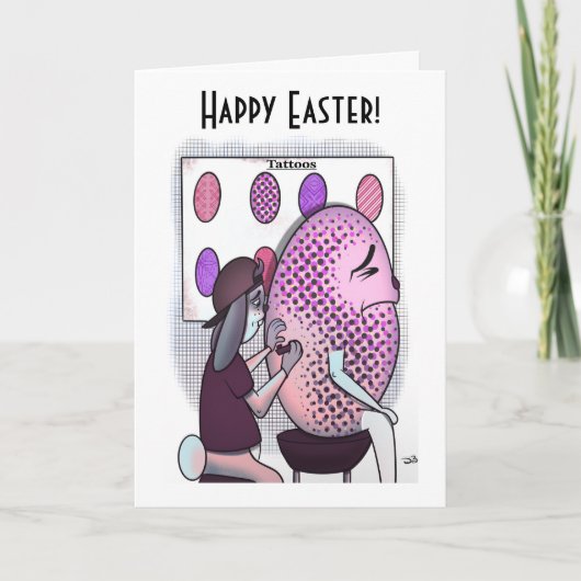イースター タトゥー 折りたたみ式グリーティングカード カード (正面)