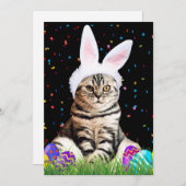 イースター タビー ネコ シーズンカード (正面/裏面)