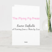 イースター・ダフォジルのグリーティングカード シーズンカード (裏面)