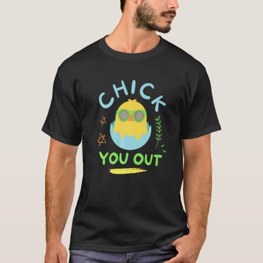 イースター チキン ハッピーイースター エッグ Tシャツ (正面)