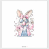 イースター・デイ うさぎ 泡を吹く ウサギ レディース シール (シート)