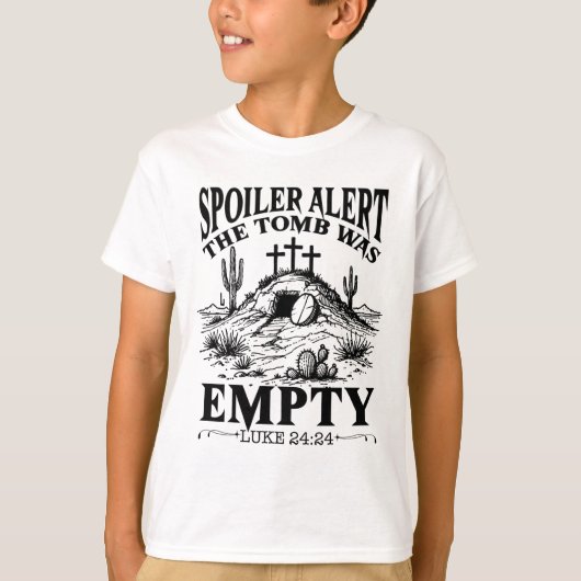 イースター・デイ キリスト教 スプーラー・警告 イエスの墓 Tシャツ (正面)