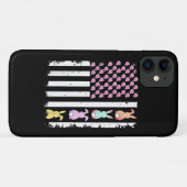 イースター デーのアメリカのウサギ付き国旗 Case-Mate iPhoneケース (裏面(横))