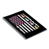 イースター デーのアメリカ国旗とウサギ ノートブック (右側)