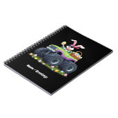 イースター デーの ウサギが モンスター トラックに乗って卵をさがす子供たち ノートブック (左側)