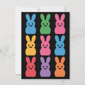 イースター デー ウサギ 卵 格子模様 ヒョウ シーズンカード (正面)