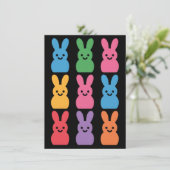 イースター デー ウサギ 卵 格子模様 ヒョウ シーズンカード (スタンド正面)