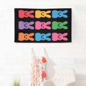 イースター デー ウサギ 卵 格子模様 ヒョウ 横断幕 (インサイチュ)