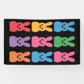 イースター デー ウサギ 卵 格子模様 ヒョウ 横断幕 (横)