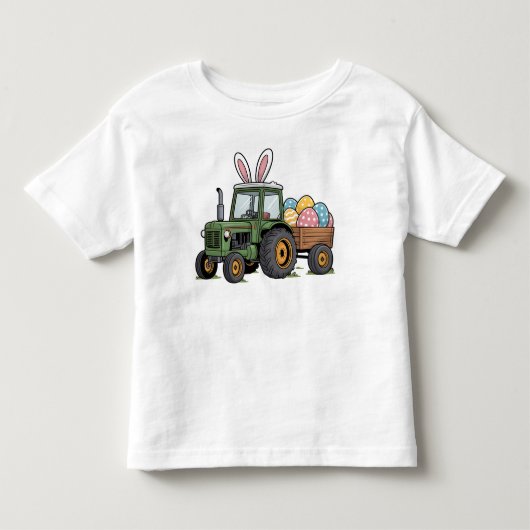 イースター トラクター トドラーTシャツ (正面)