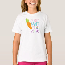 イースター、ニンジン、イースターの卵を待つ Tシャツ