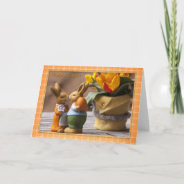 イースター – ハッピーイースターバニーカップル シーズンカード