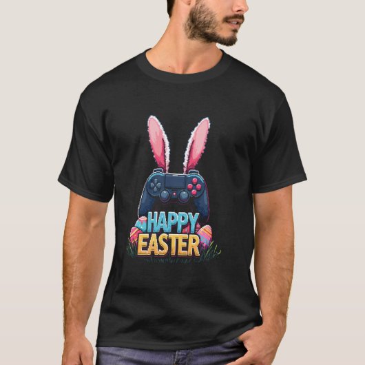 イースター ハッピー イースター ゲーミング Tシャツ (正面)