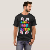 イースター ハッピー イースターTシャツ 女の子 男の子 面白い ウサギ Tシャツ (正面フル)