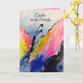 イースター ハレルヤ 折りたたみ式グリーティングカード カード (黄色い花)