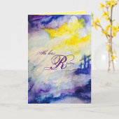 イースター ハレルヤ 折りたたみ式グリーティングカード カード (黄色い花)