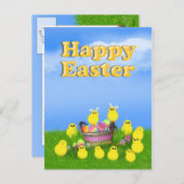 『イースター·バスケットのひな』 シーズンポストカード (正面/裏面)