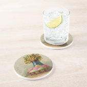 イースター バスケット 卵 花 アンティーク コースター (側面)