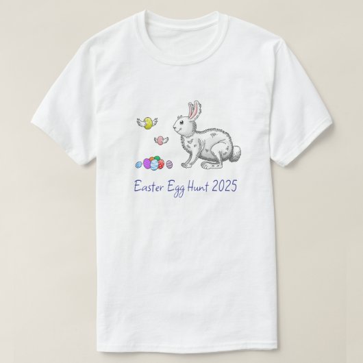 イースター・バニーのエッグハント Tシャツ (デザイン正面)