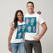 イースター・バニーセットとカラフルな卵 Tシャツ (ユニセックス)