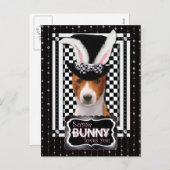 イースター-バニー愛します- Basenji シーズンポストカード (正面/裏面)