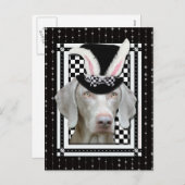 イースター-バニー愛します- Weimaraner シーズンポストカード (正面/裏面)