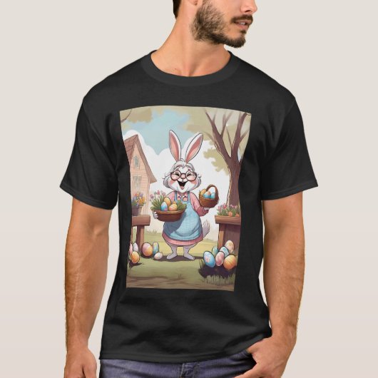 イースター・バニー祖母イースター Tシャツ (正面)