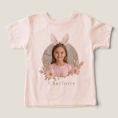 イースター・バニー・フォトTシャツ(トドラーサイズ) 名前入り (デザイン正面)