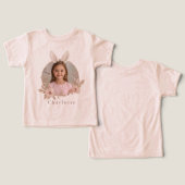 イースター・バニー・フォトTシャツ(トドラーサイズ) 名前入り (デザイン正面&裏面)