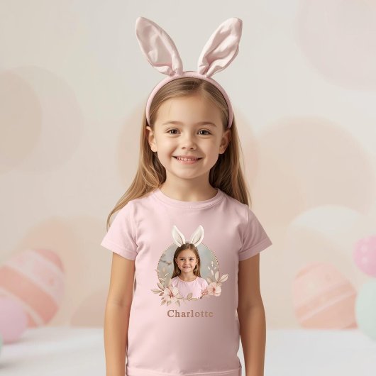 イースター・バニー・フォトTシャツ(トドラーサイズ) 名前入り