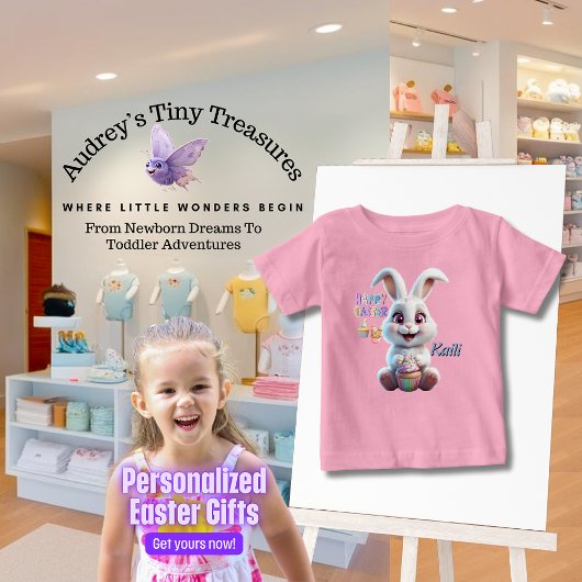 イースター バニー ベビー オリジナル Tシャツ