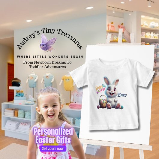 イースター バニー ベビー オリジナル Tシャツ