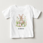 イースター・バニー ベビー 名前入りTシャツ ベビーTシャツ (正面)