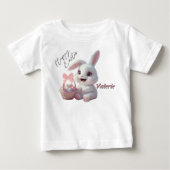 イースター バニー ベビー Tシャツ 名入れ (正面)