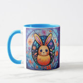 イースター バニー 名前入り かわいい ギフト コーヒー マグカップ (左)