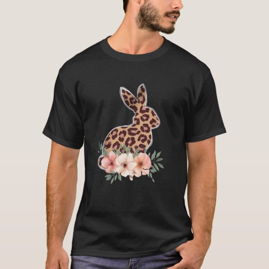 イースター バニー 花 春 Tシャツ (正面)