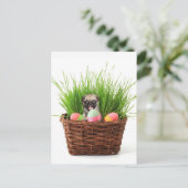 イースター·パグ·ワンちゃん シーズンポストカード (スタンド正面)