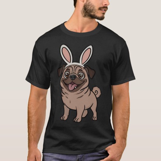 イースター・パグ Tシャツ (正面)