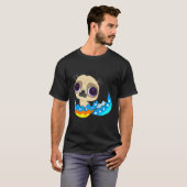 イースター・パグTシャツ パグと卵のプレゼント Tシャツ (正面フル)