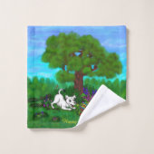 イースター – パピー・カポと蝶 バスタオルセット (ウォッシュタオル)